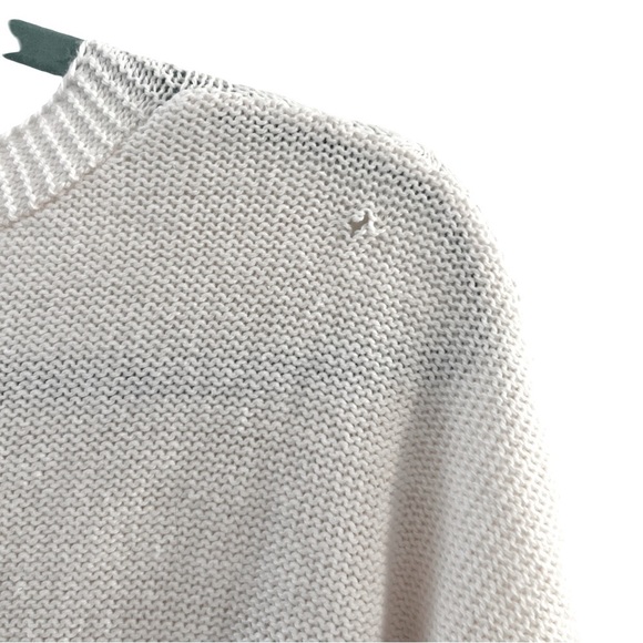 OLD NAVY • Women’s Ivory Cable Knit Lace Up Sweater - Picture 8 of 10